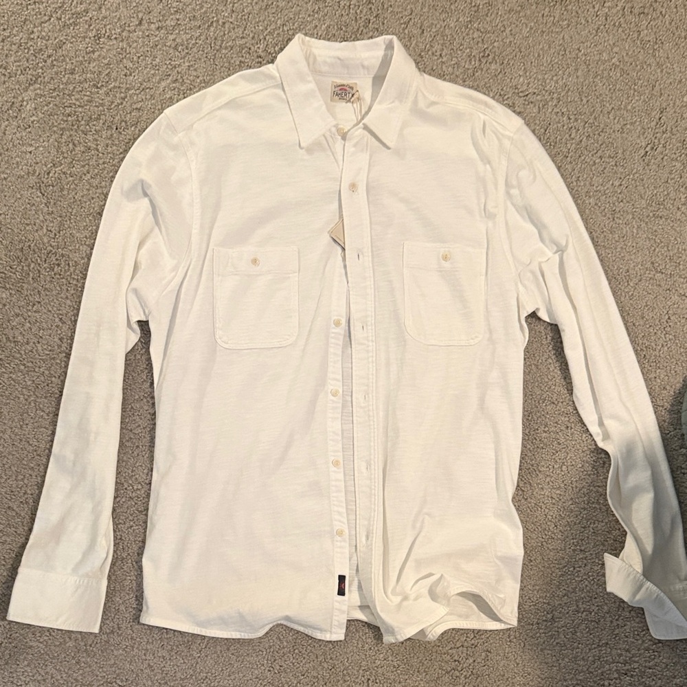White Men's Faherty Super Soft Shirt